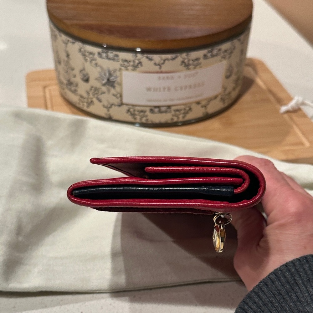Dior Red Leather Women's Wallet - Picture 5 of 11